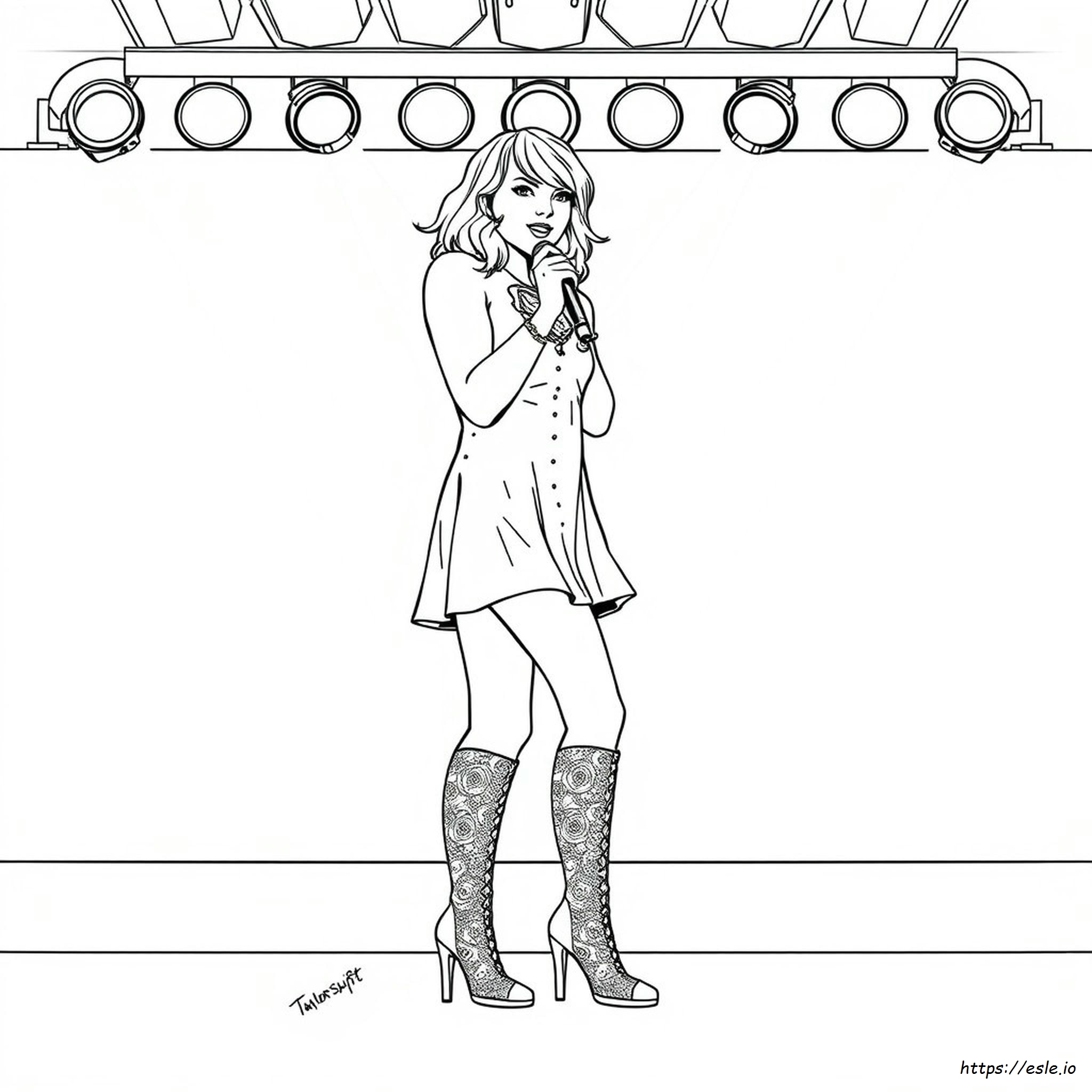 Taylor Swift The Eras Tour Coloring Page - Free Printable