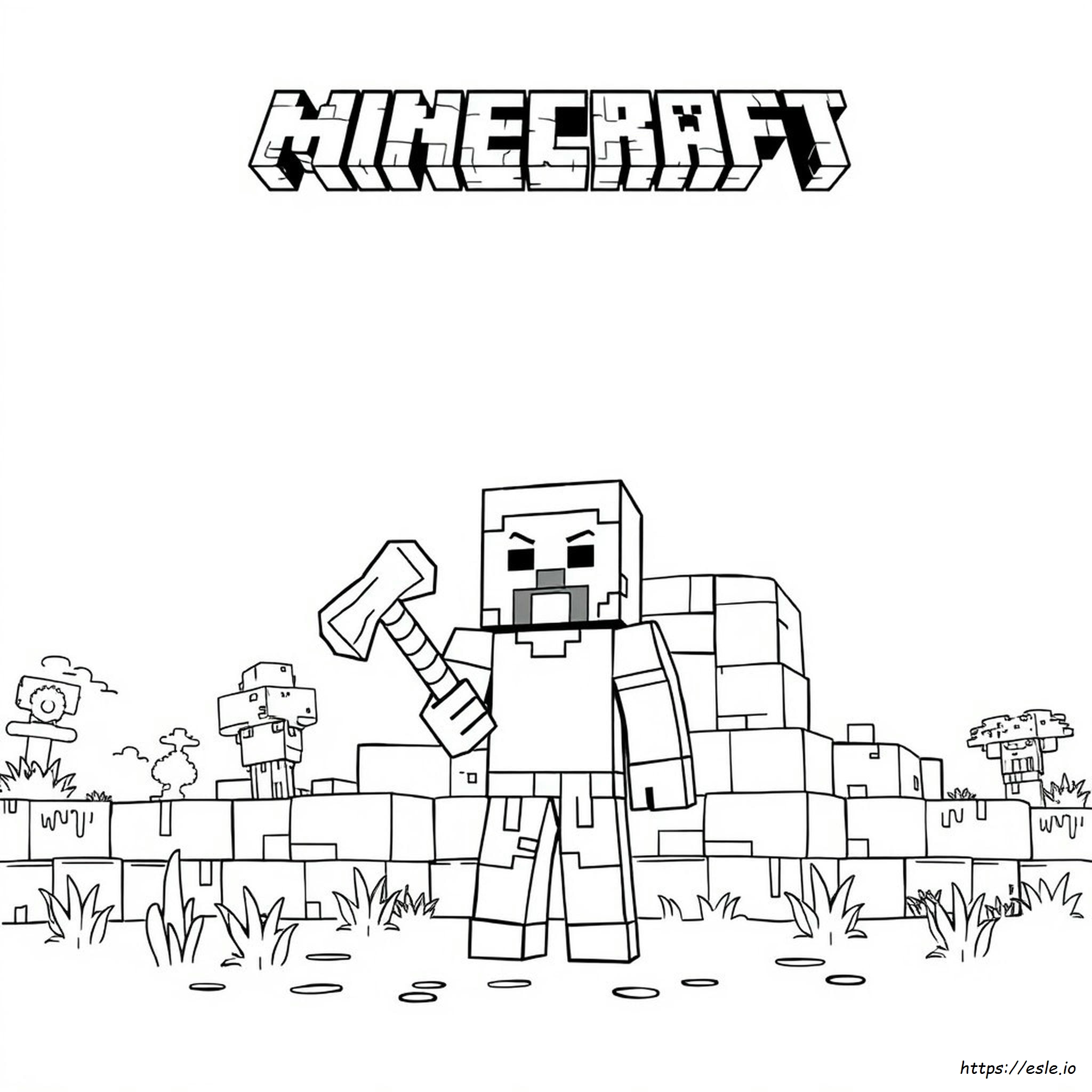 Páginas Para Colorear De Minecraft En Blanco Y Negro