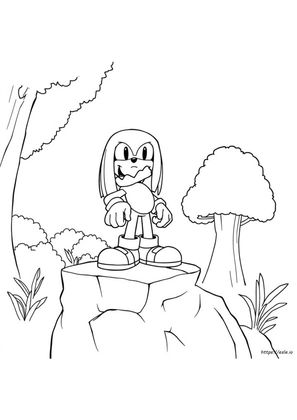 Knuckles Coloring Sheet