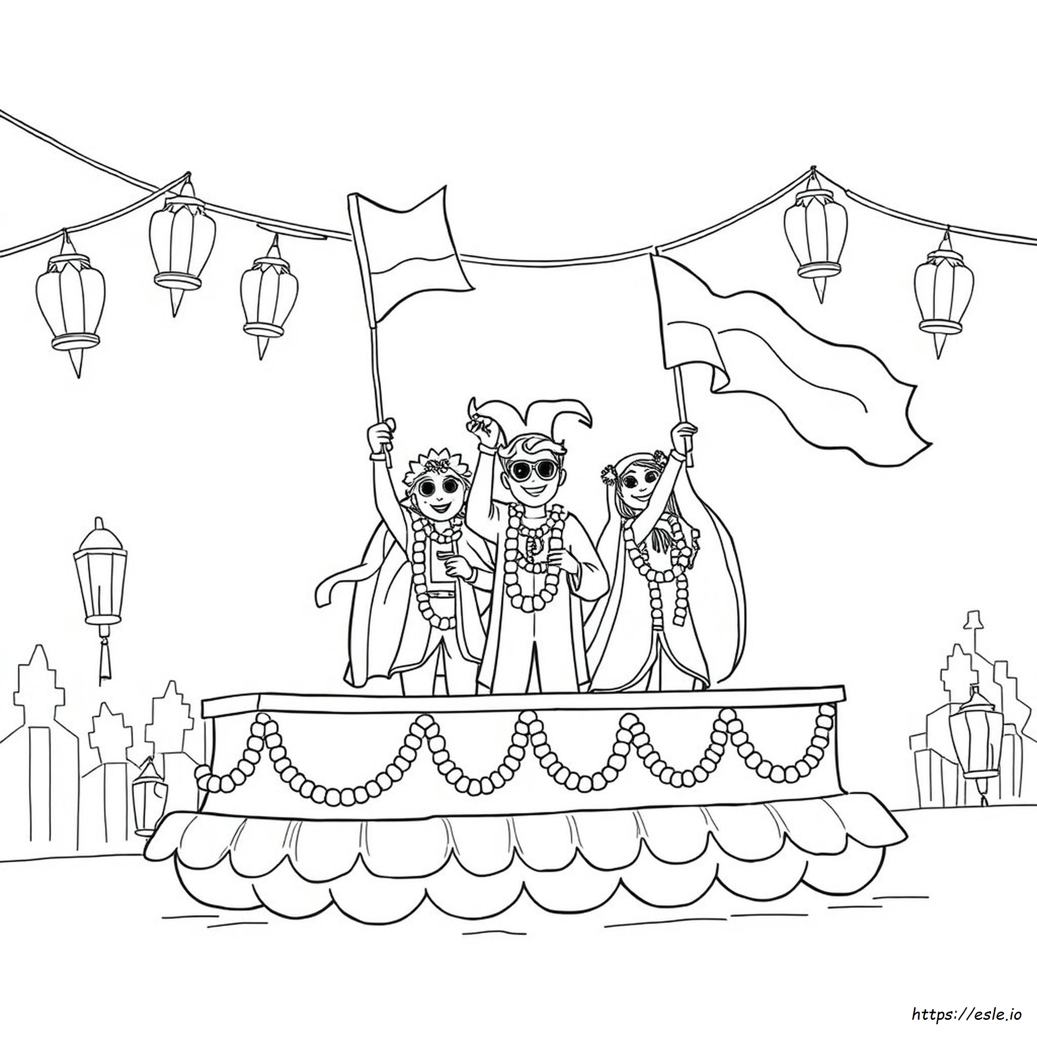 Mardi Gras Coloring Pages - Free Printable