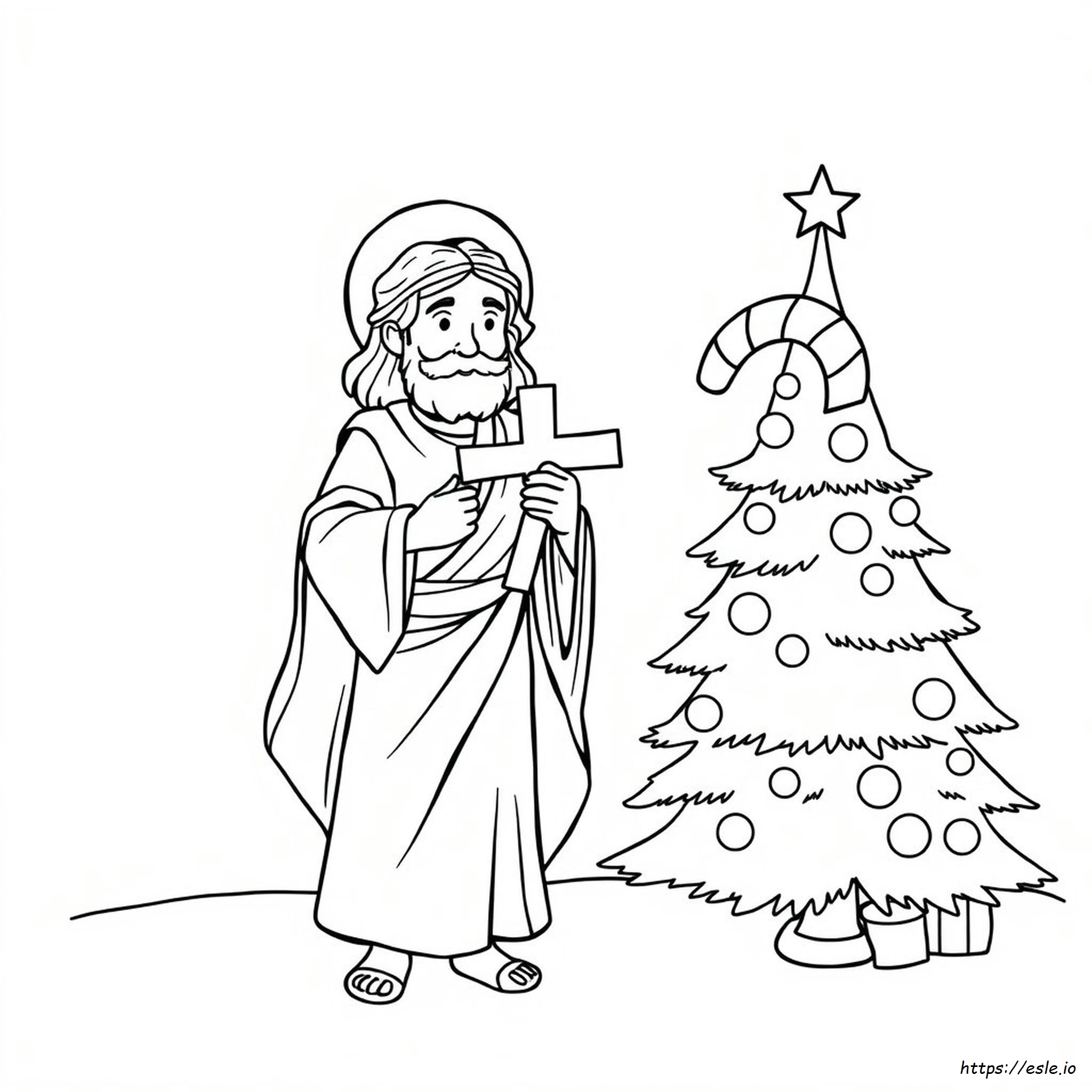 Jesus Candy Cane Coloring Page