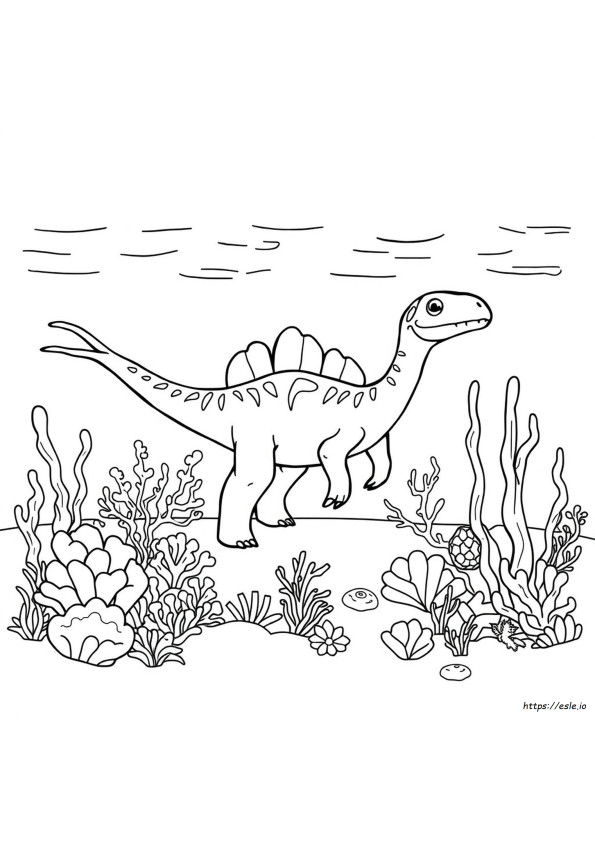 Elasmosauro Da Colorare