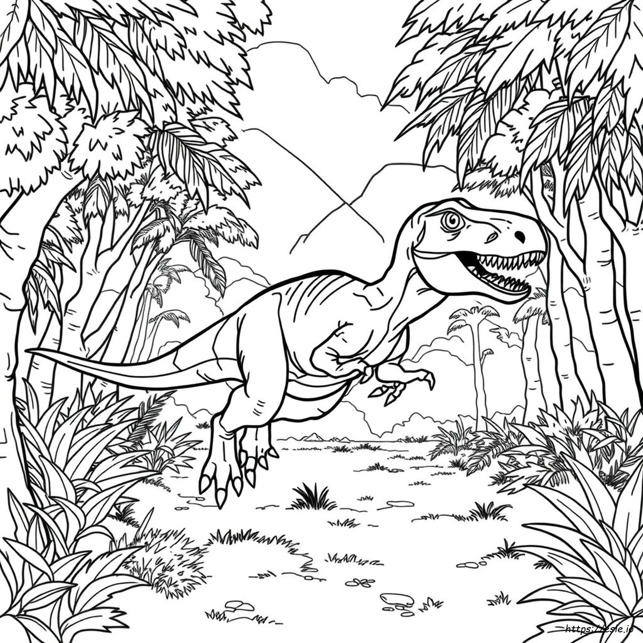 Velociraptor Jurassic Park Coloring Page