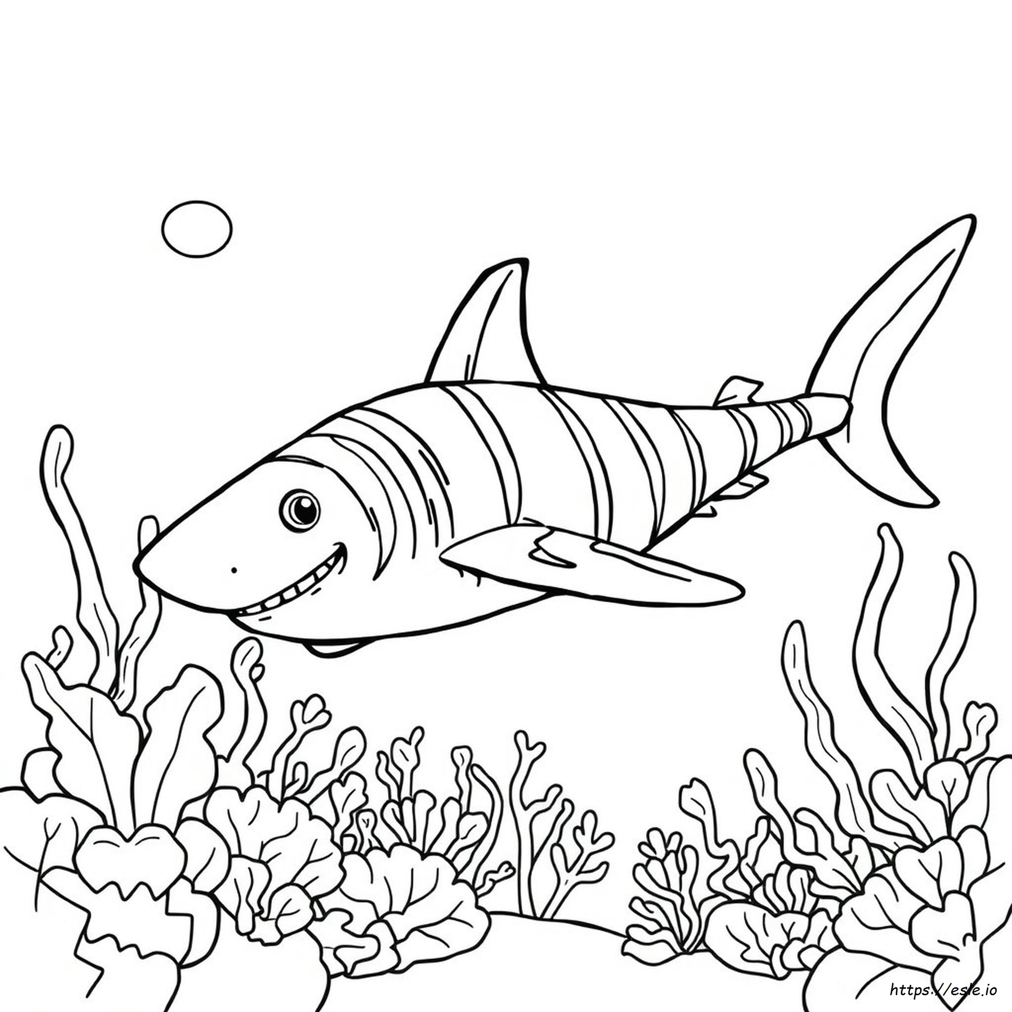 Zebra Shark Coloring Page