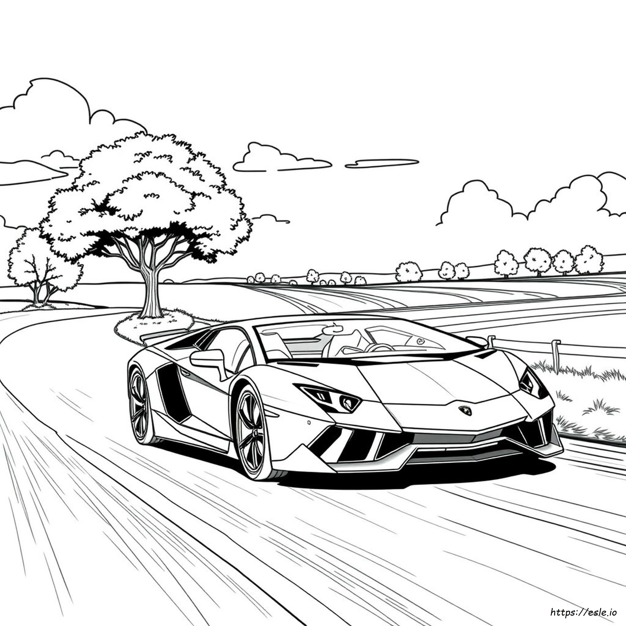Realistic Lamborghini Coloring Pages