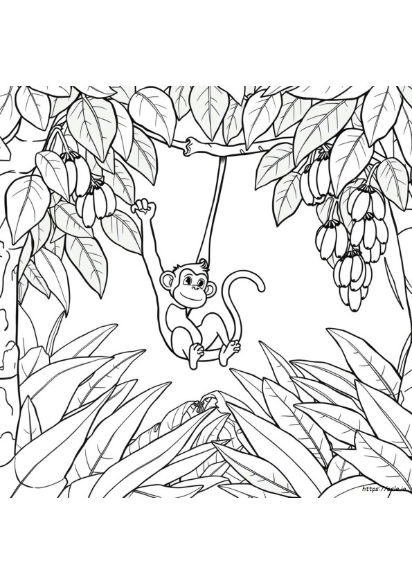 Affe Ausmalbild