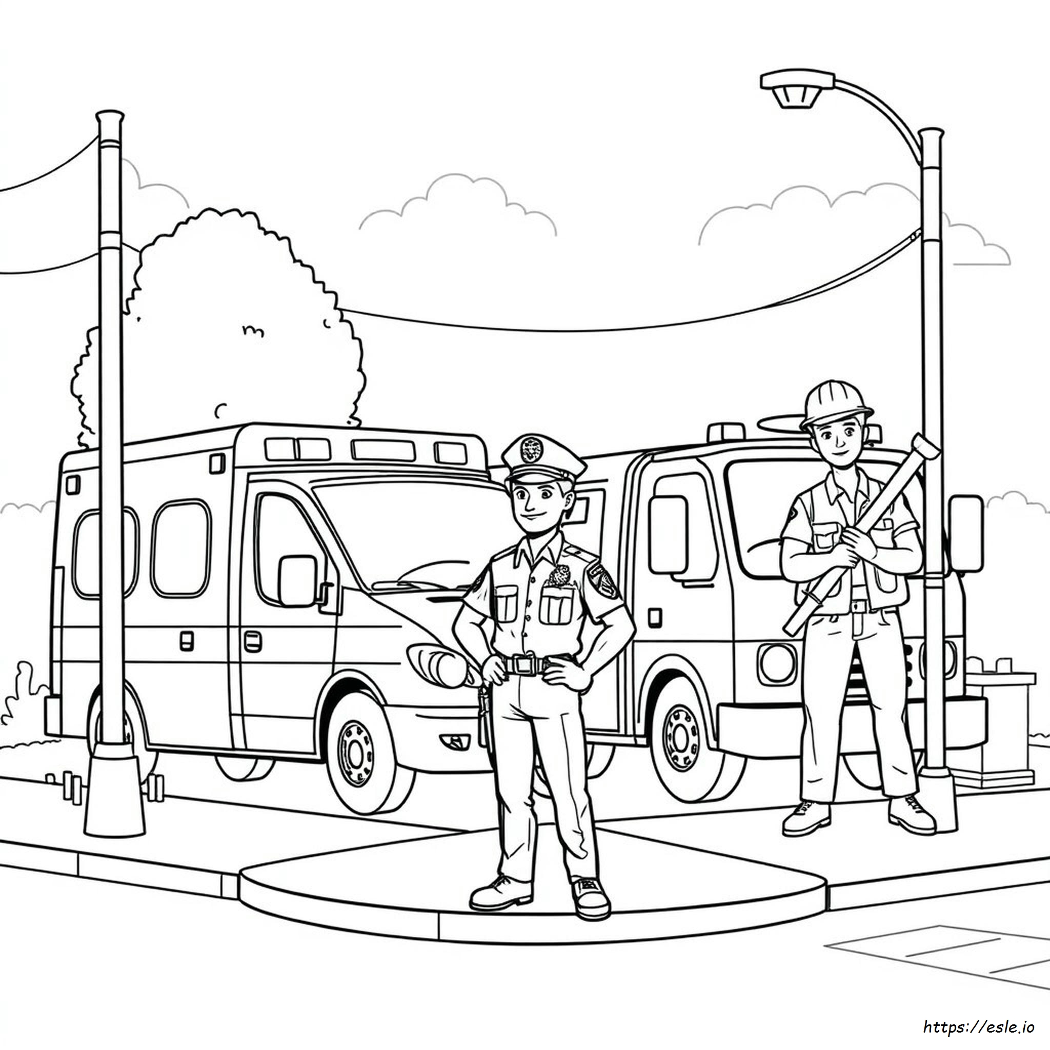 Community Helpers Coloring Pages - Free Printable