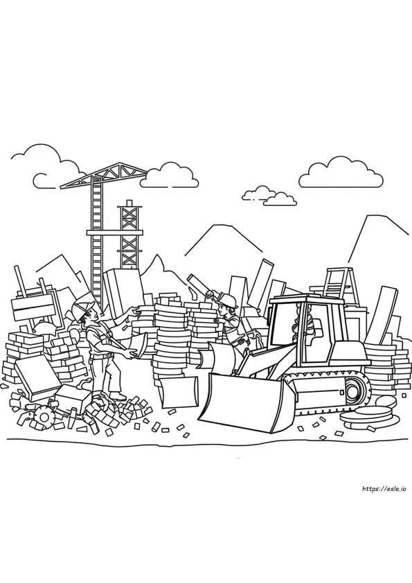 Desenhos De Zona De Construção Para Colorir