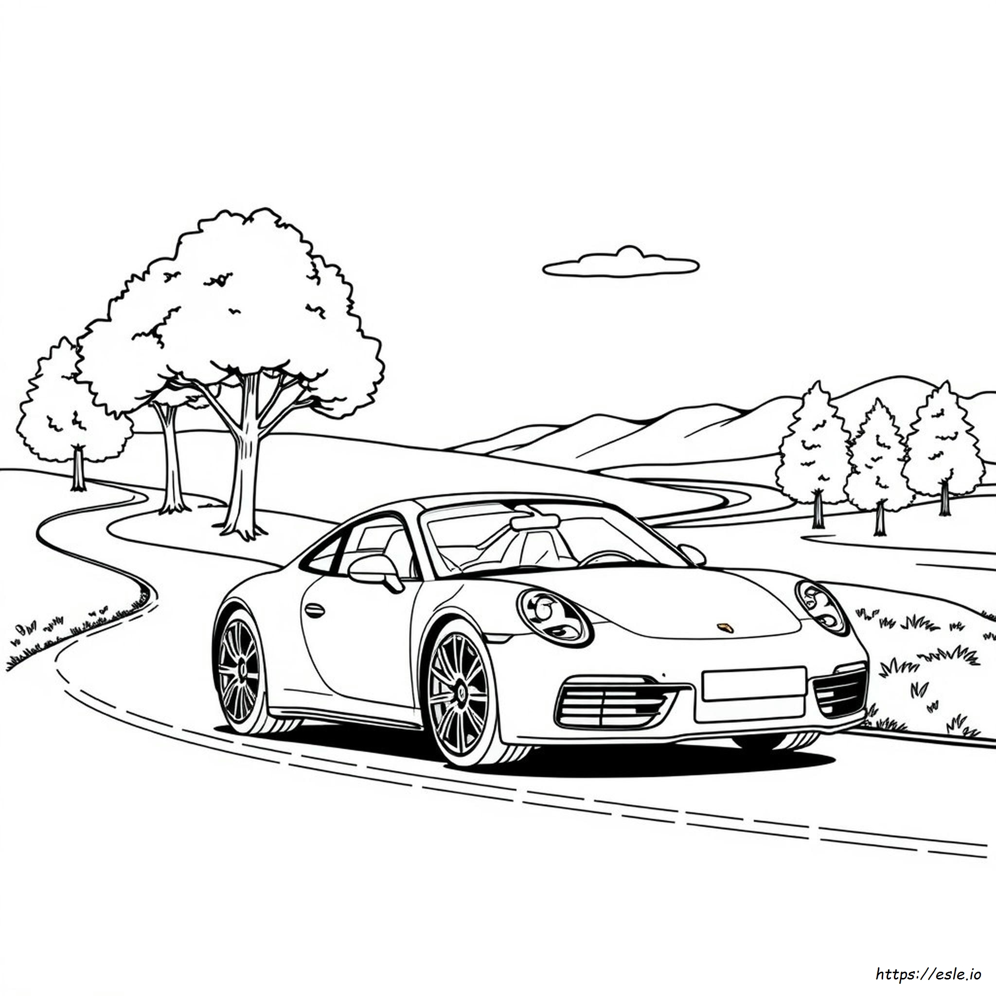 Porsche Coloring Page - Free Printable