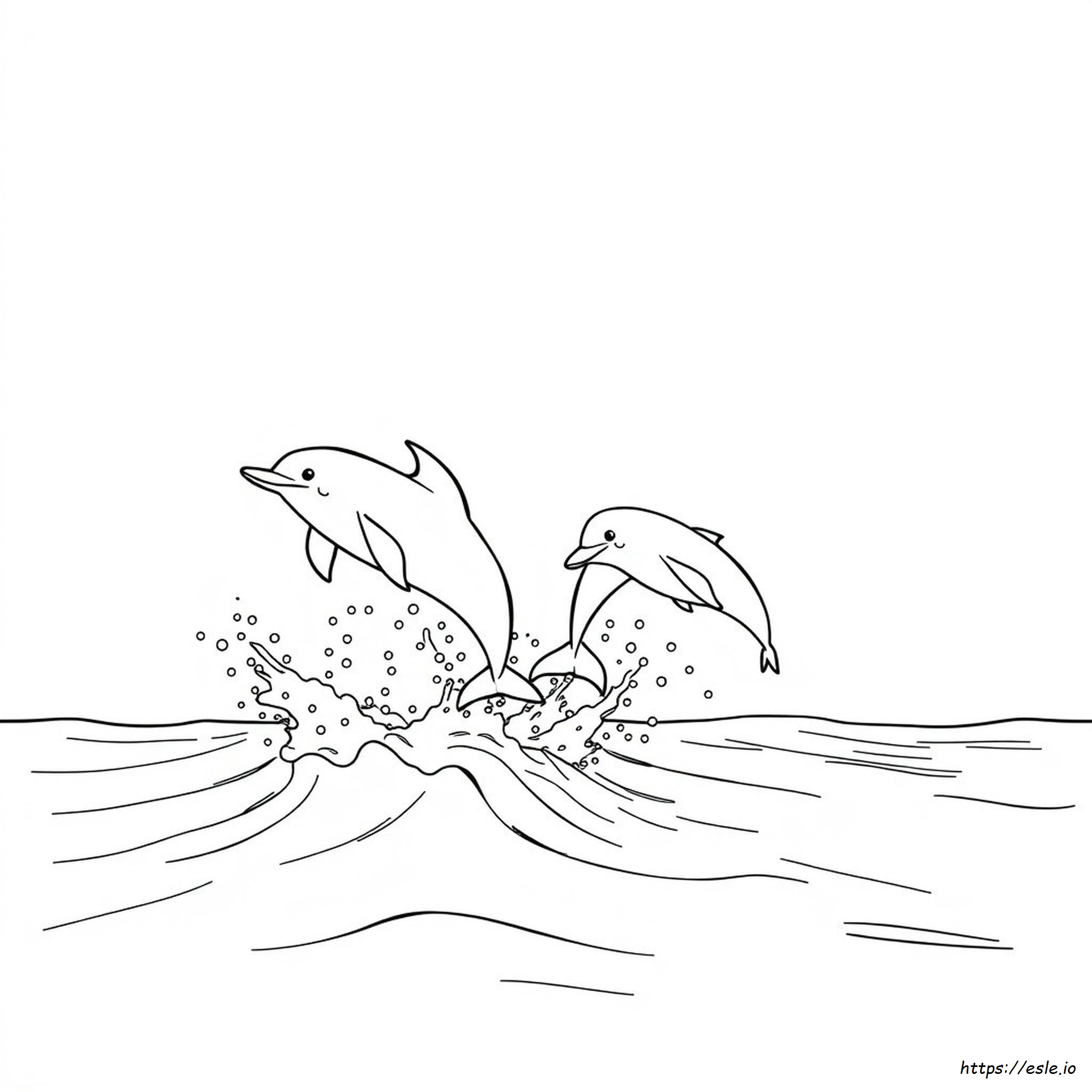 Dolphin Coloring Page Free