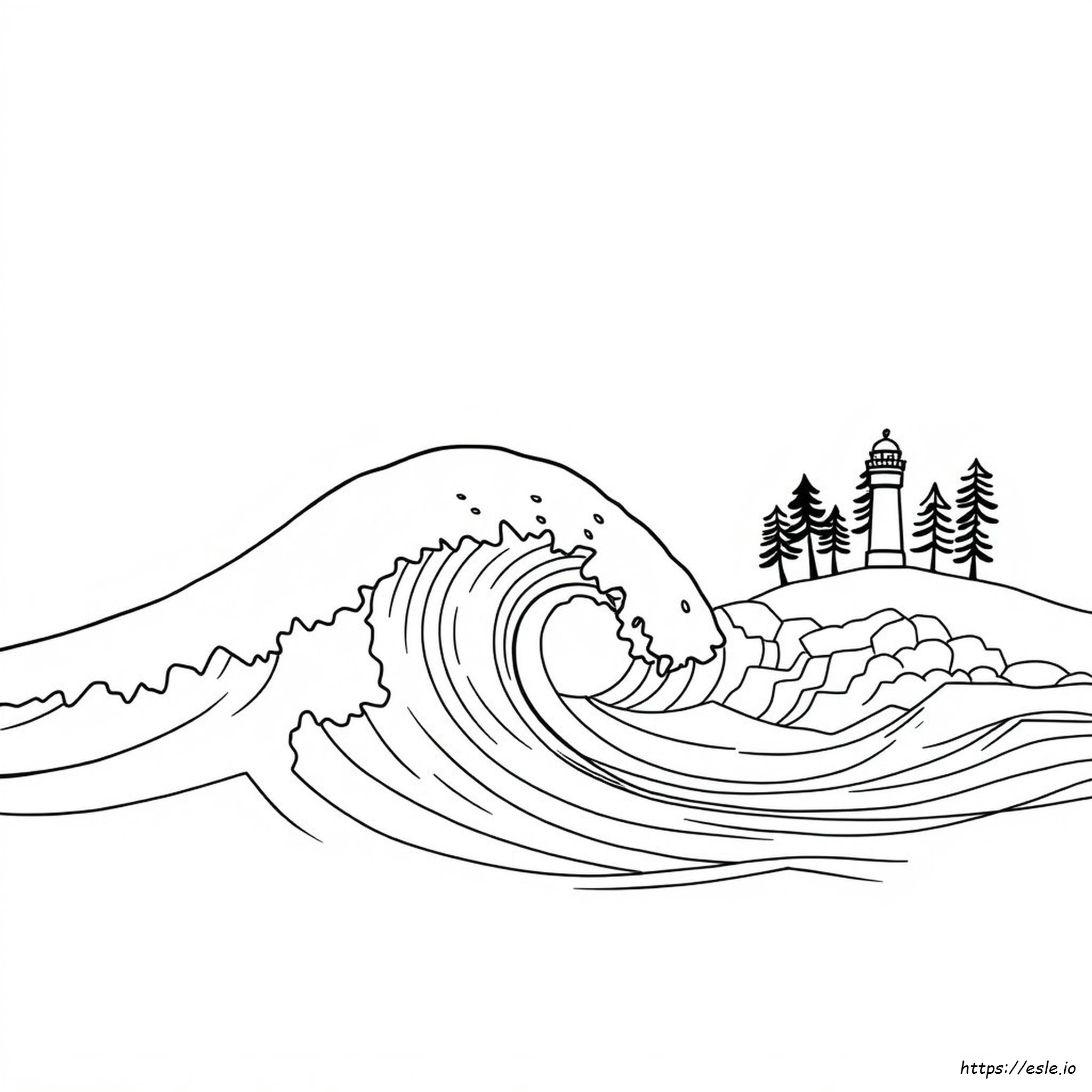 Dibujos De Tsunami Para Colorear