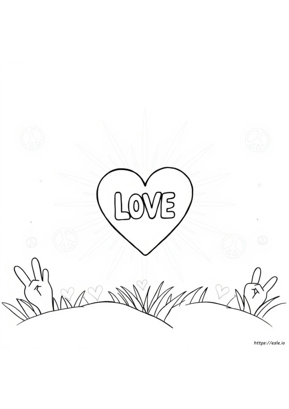 God Is Love Colouring Page