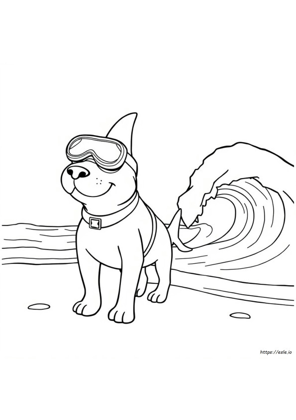 Hunde-Malvorlagen Hai-Hund Zeichnung