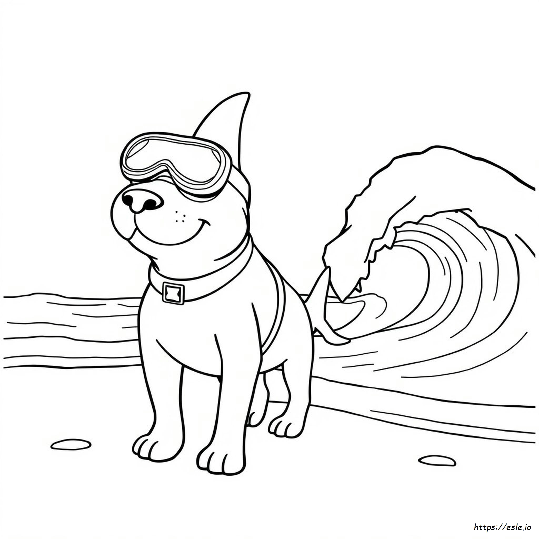 Gambar Mewarnai Anjing Hiu Untuk Dicetak