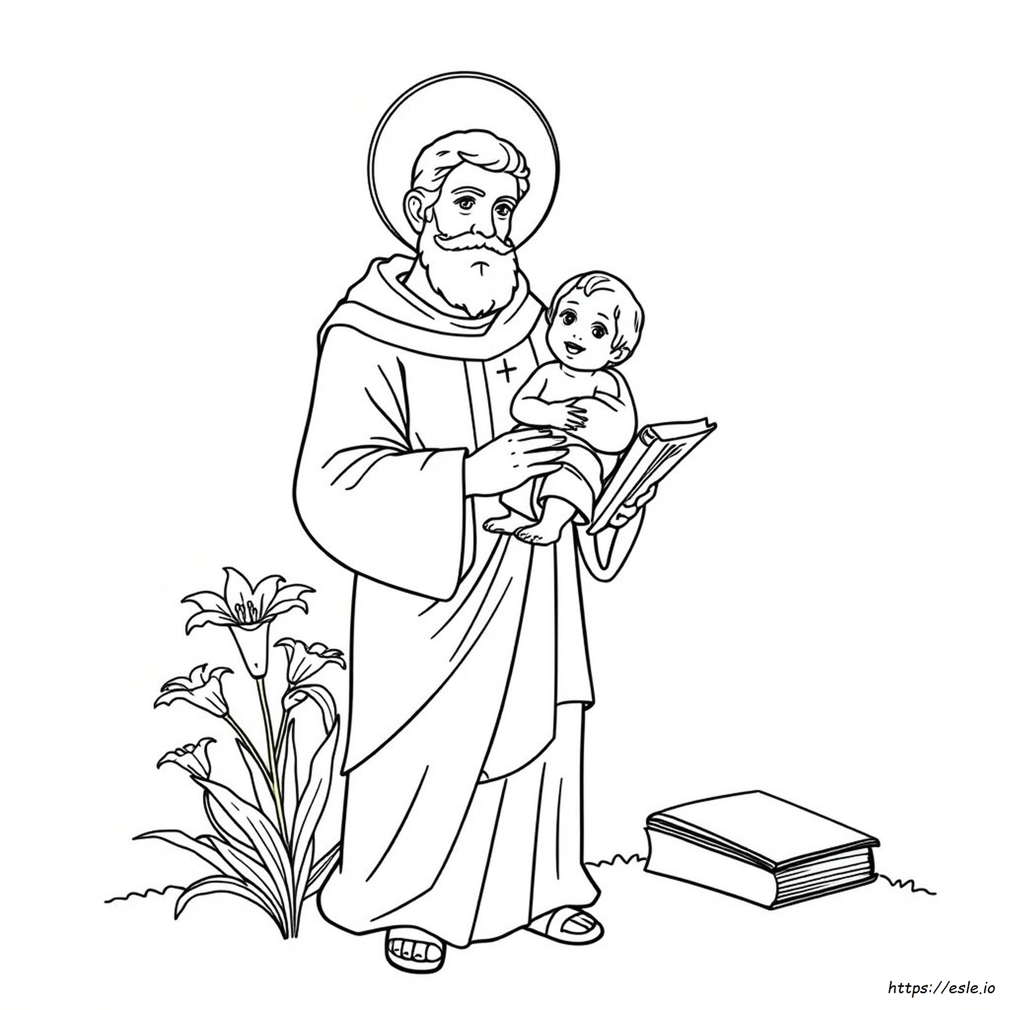 Saint Anthony Of Padua Coloring Page