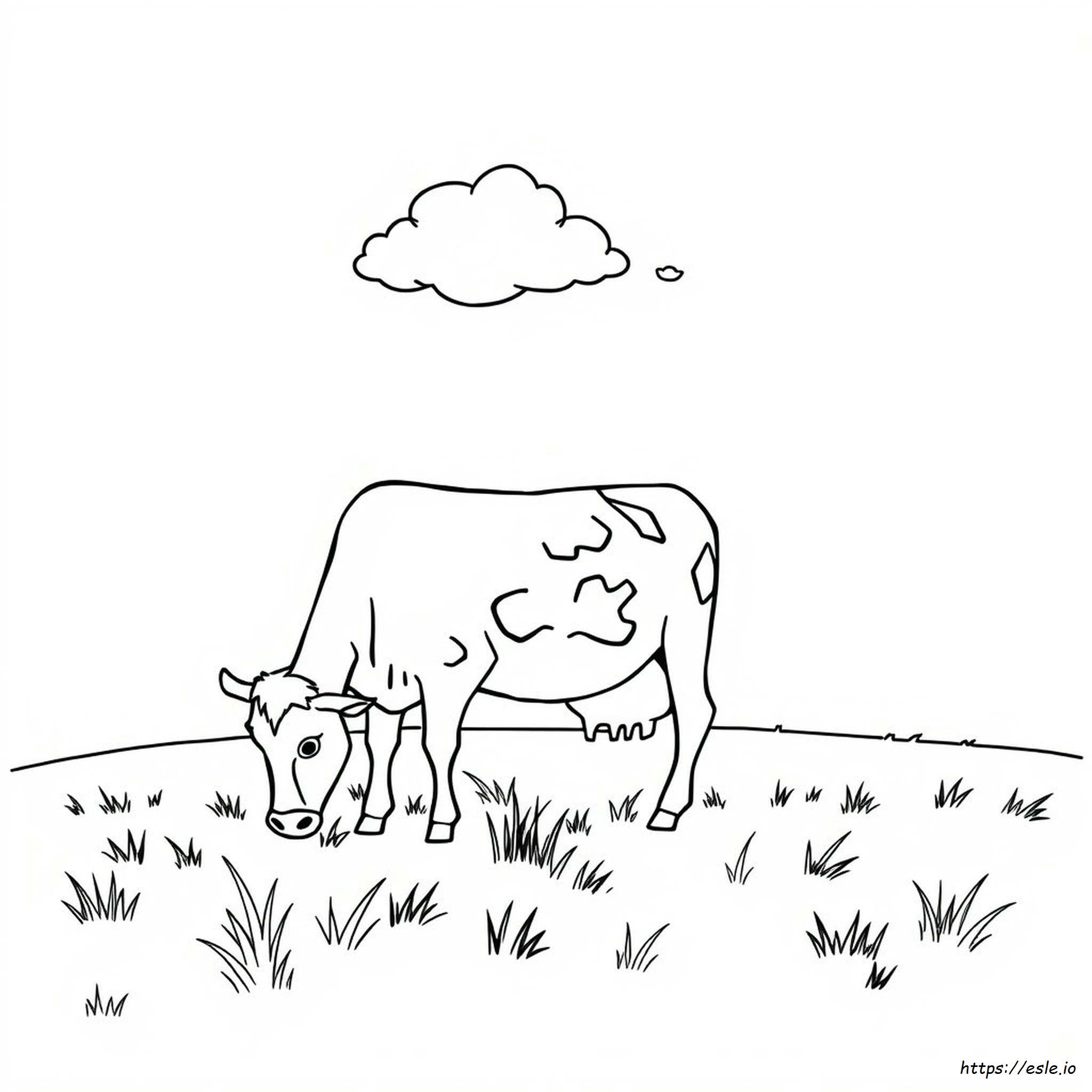 Cow Coloring Book Page - Free Printable