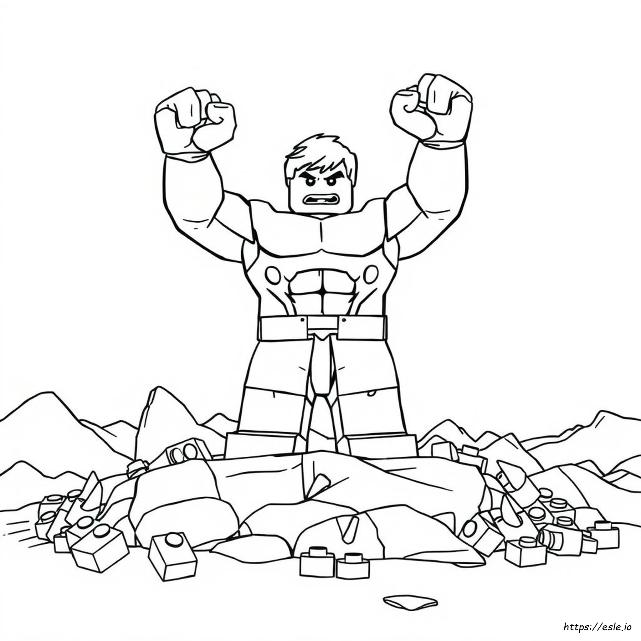 Lego Hulk Coloring Pages