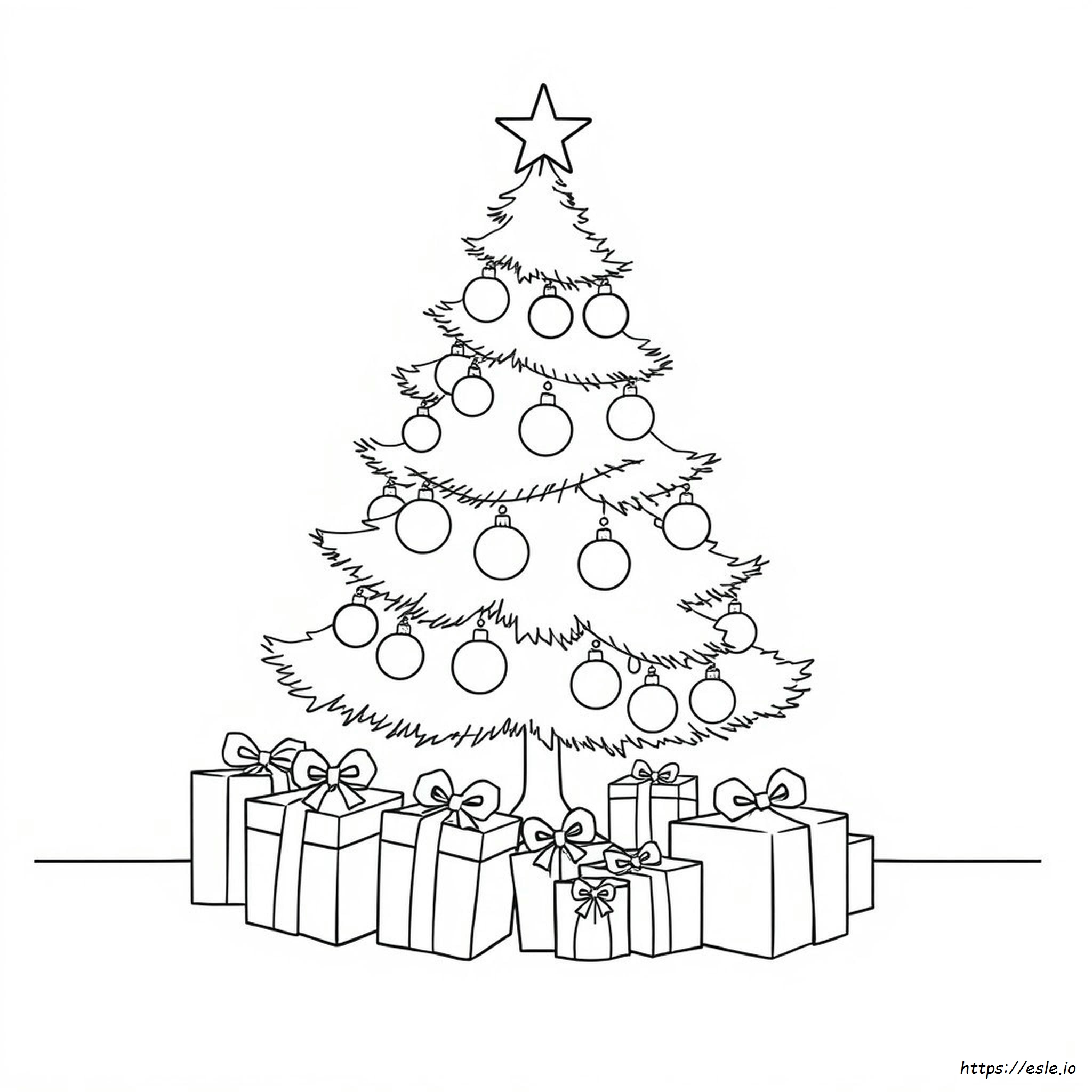 Christmas Tree Coloring Page - Free Printable