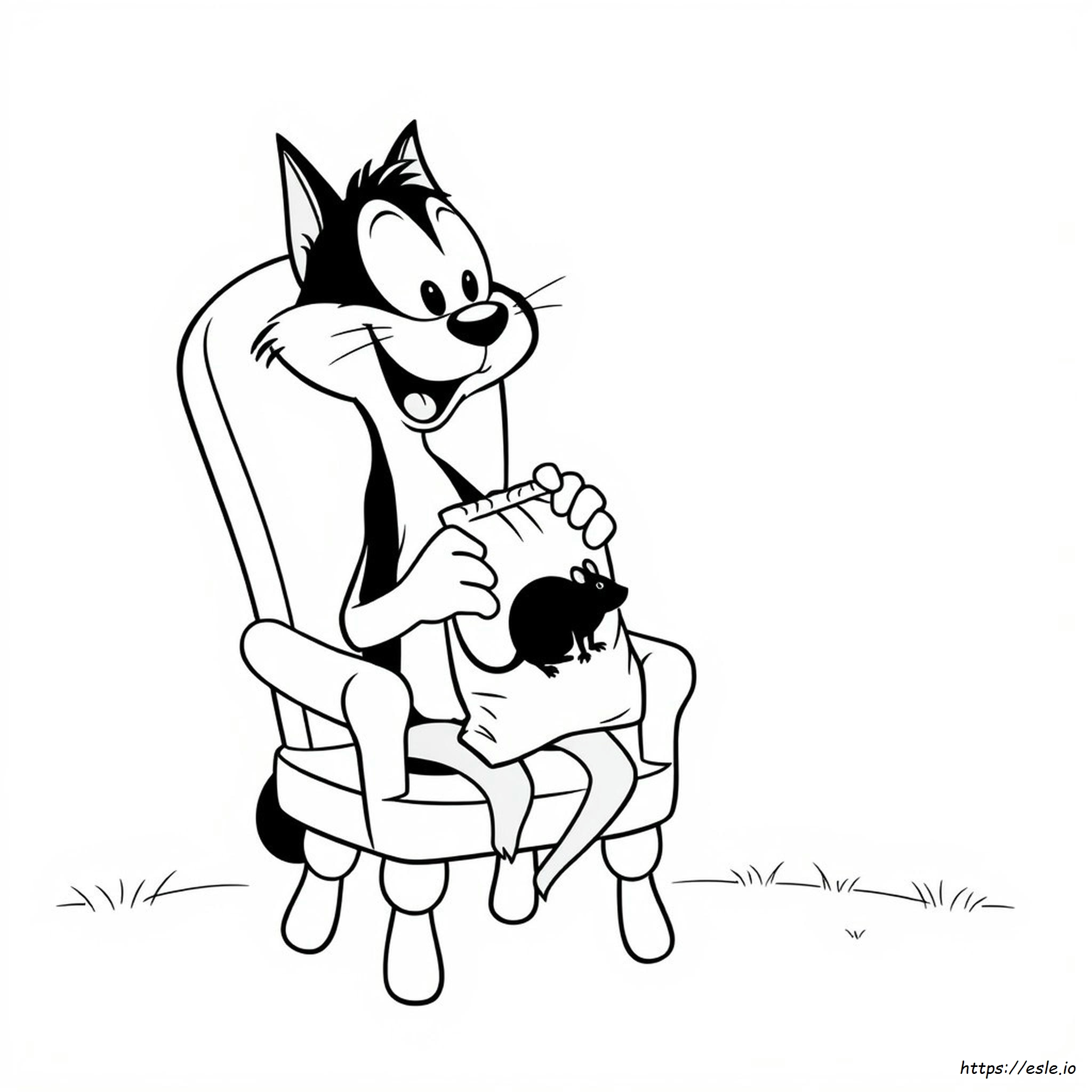 Sylvester The Cat Colouring Pages