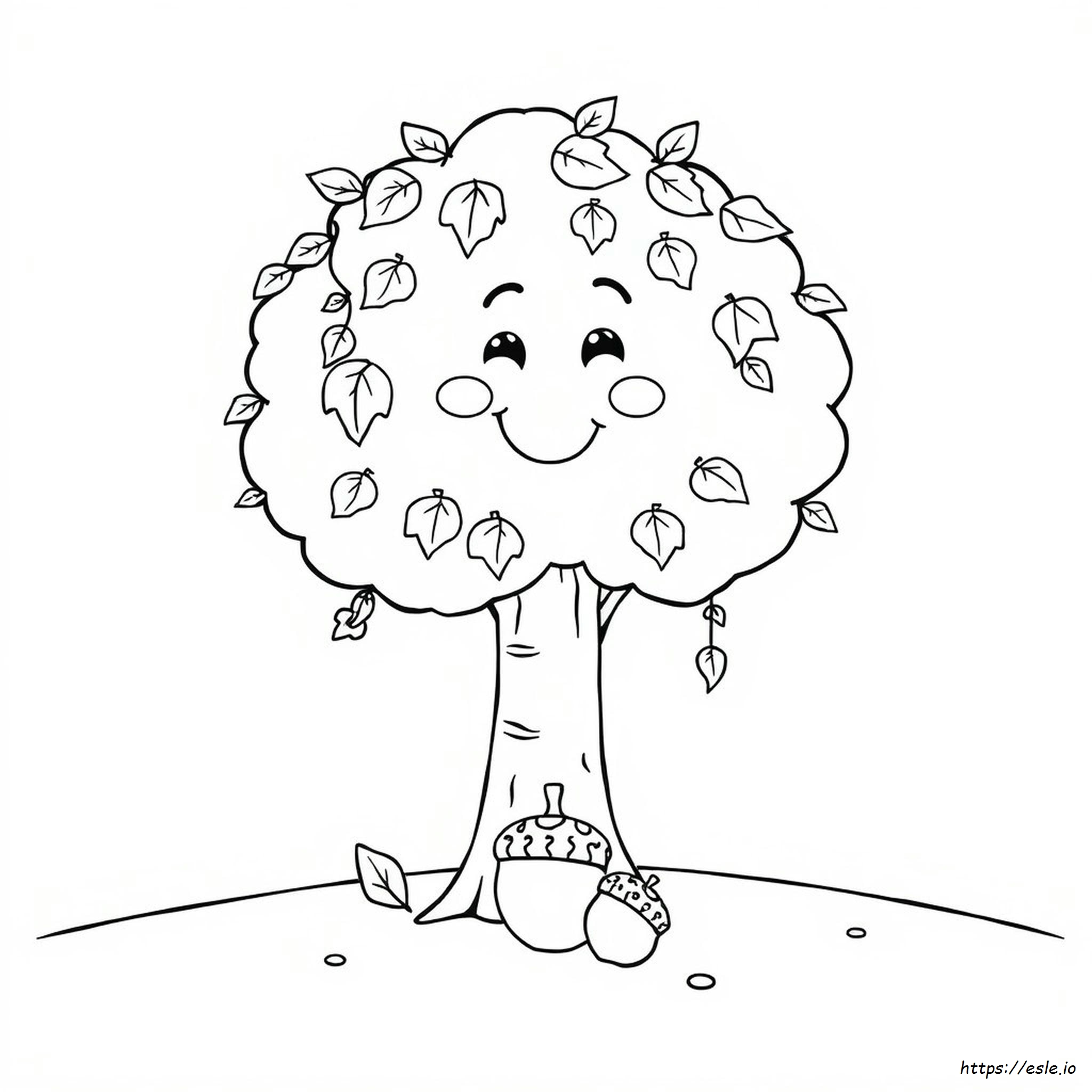 Happy Fall Printable Coloring Page