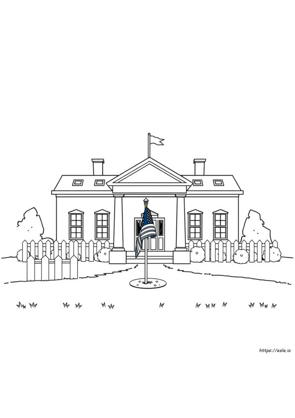 White House Coloring Sheet