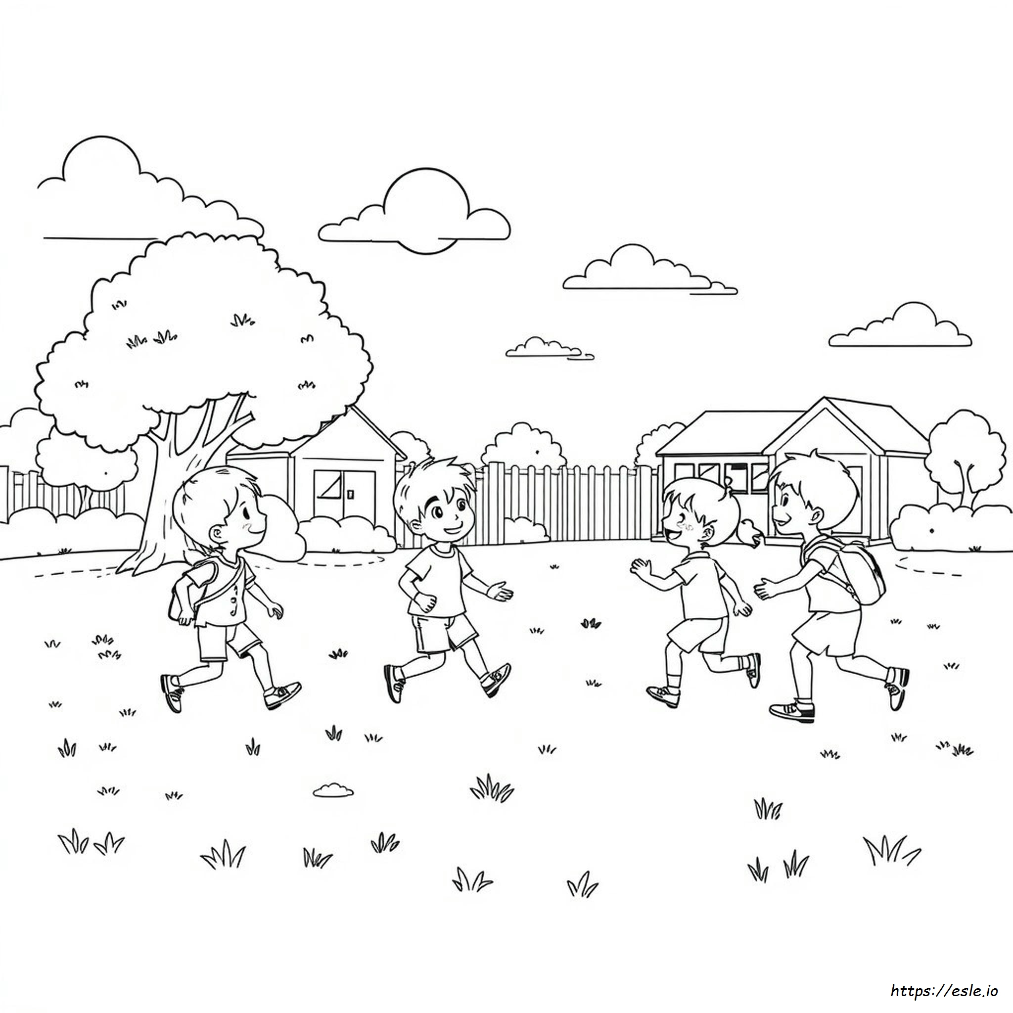 Recess Colouring Pages