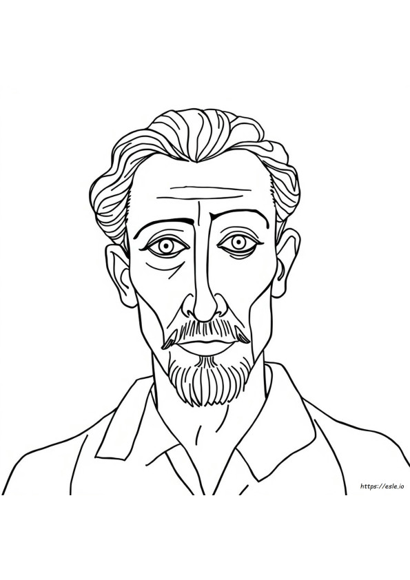 Self Portrait Free Printable Picasso Coloring Pages