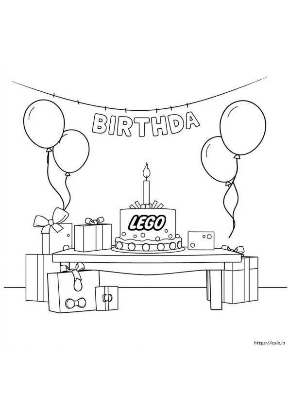 Lego Birthday Coloring Pages