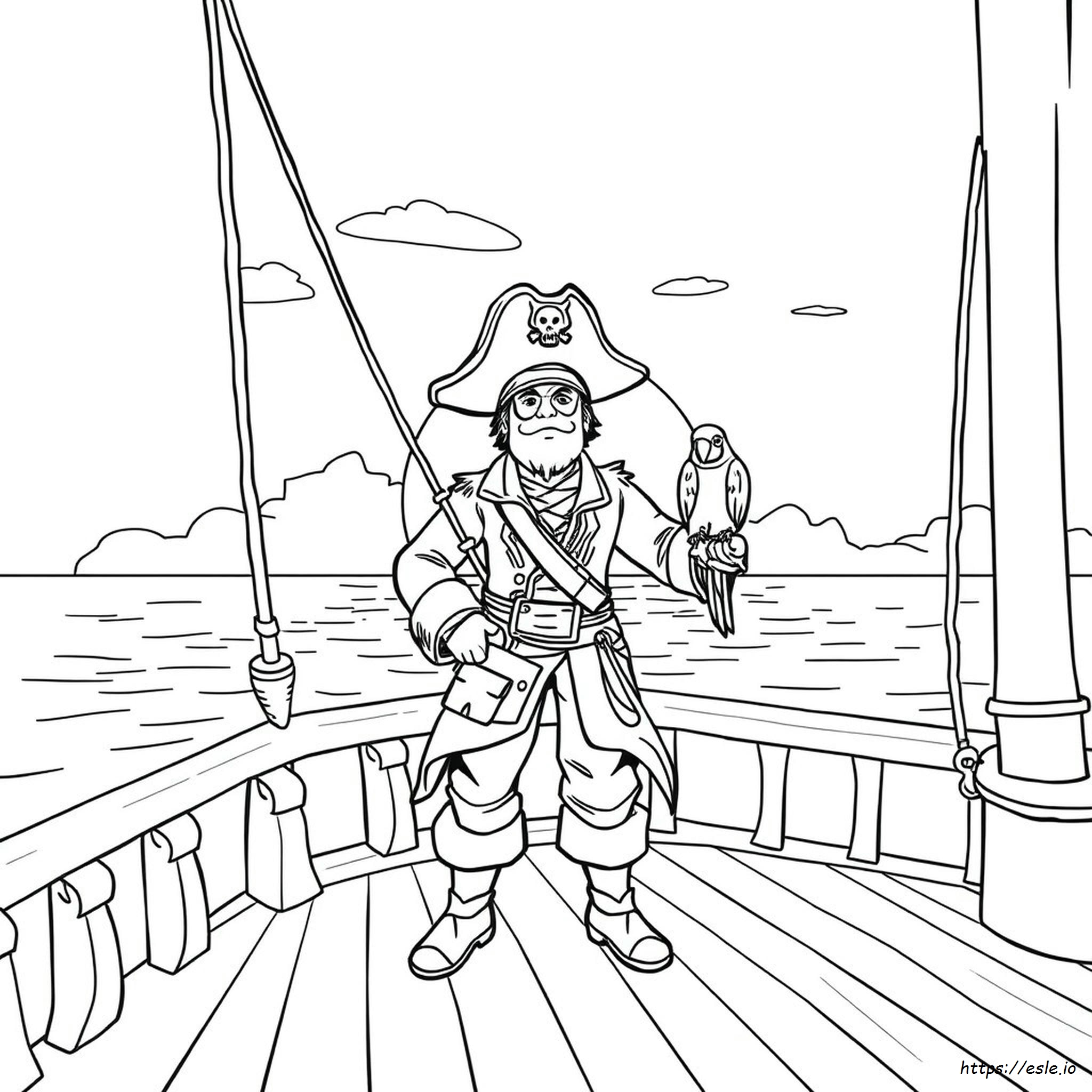 Caribbean Pirate Coloring Pages