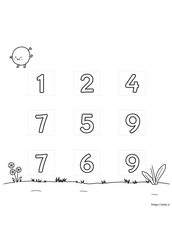 Number Coded Coloring Pages