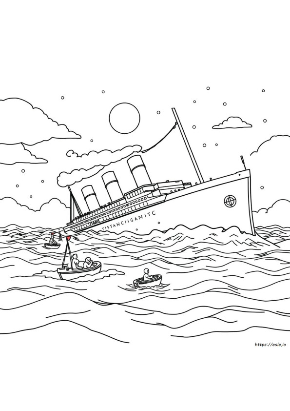 Titanic Gambar Mewarnai Online