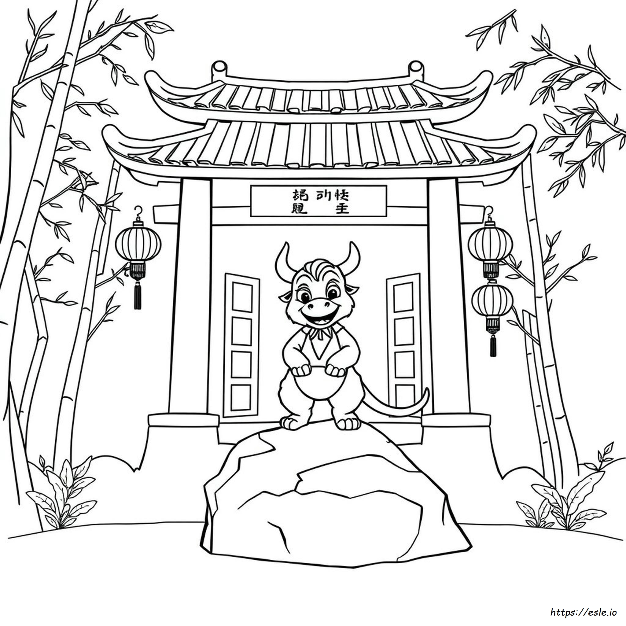 Mushu Coloring Page - Free Printable Dragon