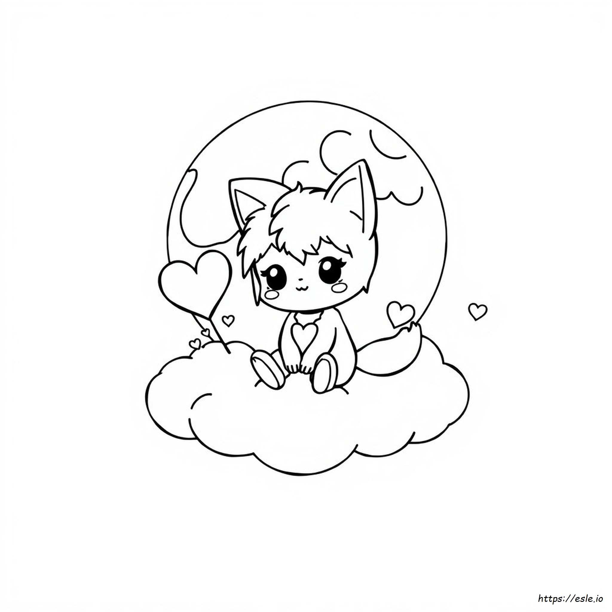 Drawing Cute Kuromi Coloring Page