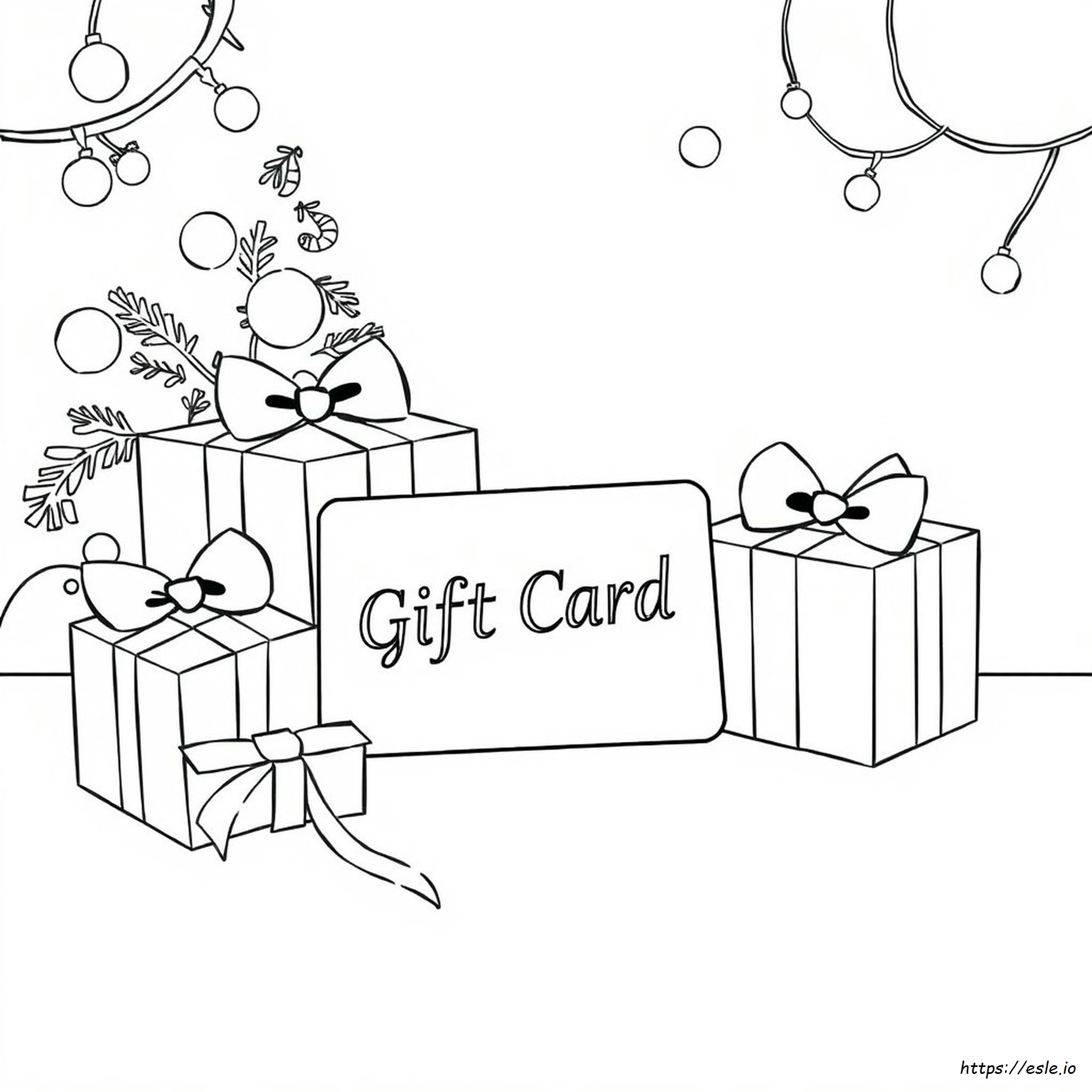 Gift Card Coloring Pages
