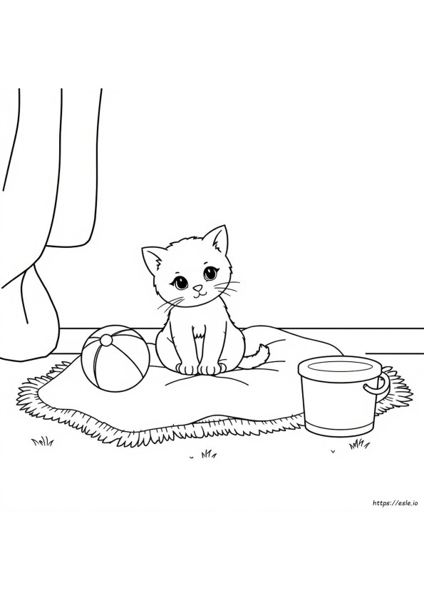 Kedi Yavrusu Boyama Sayfaları