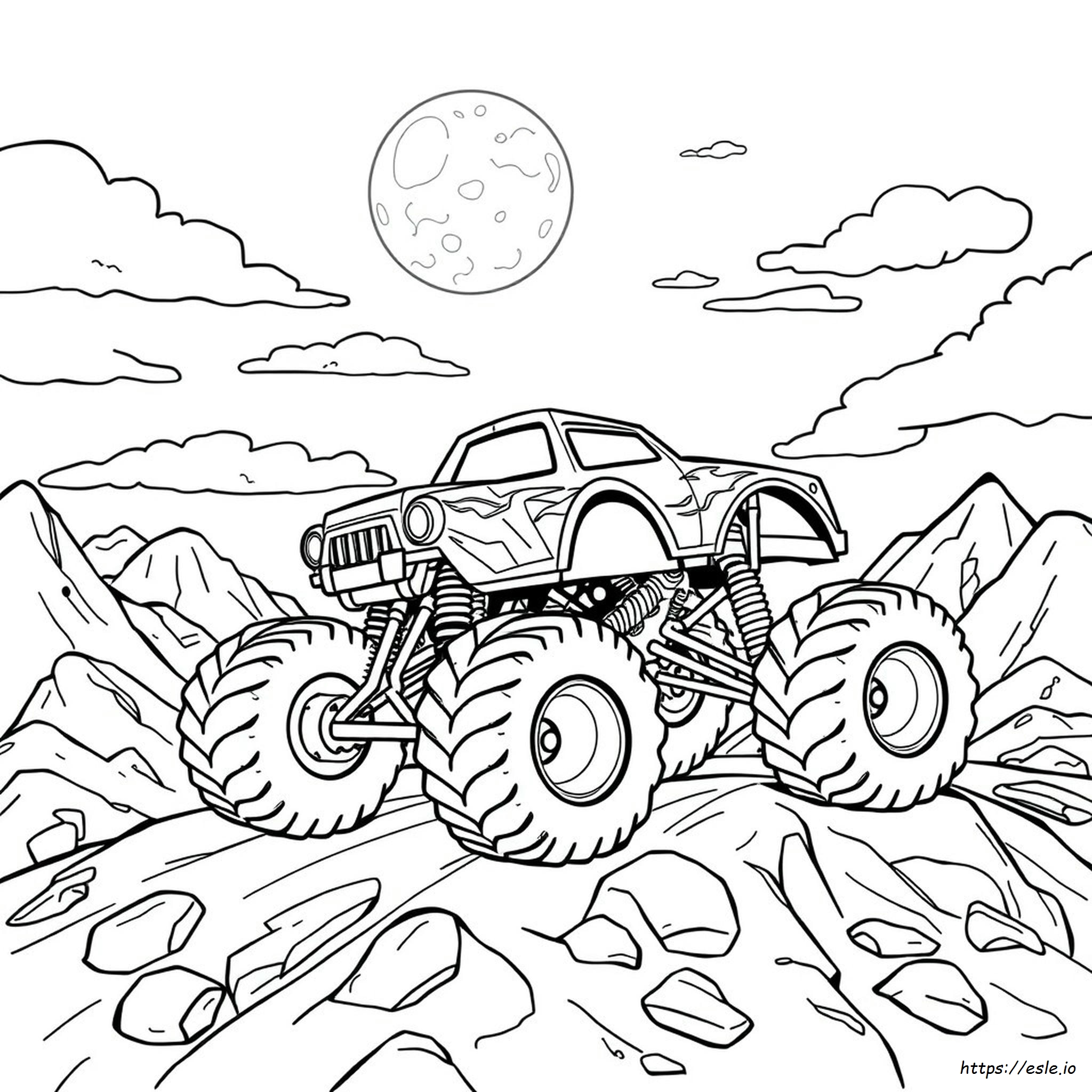 Gambar Mewarnai Mobil Monster