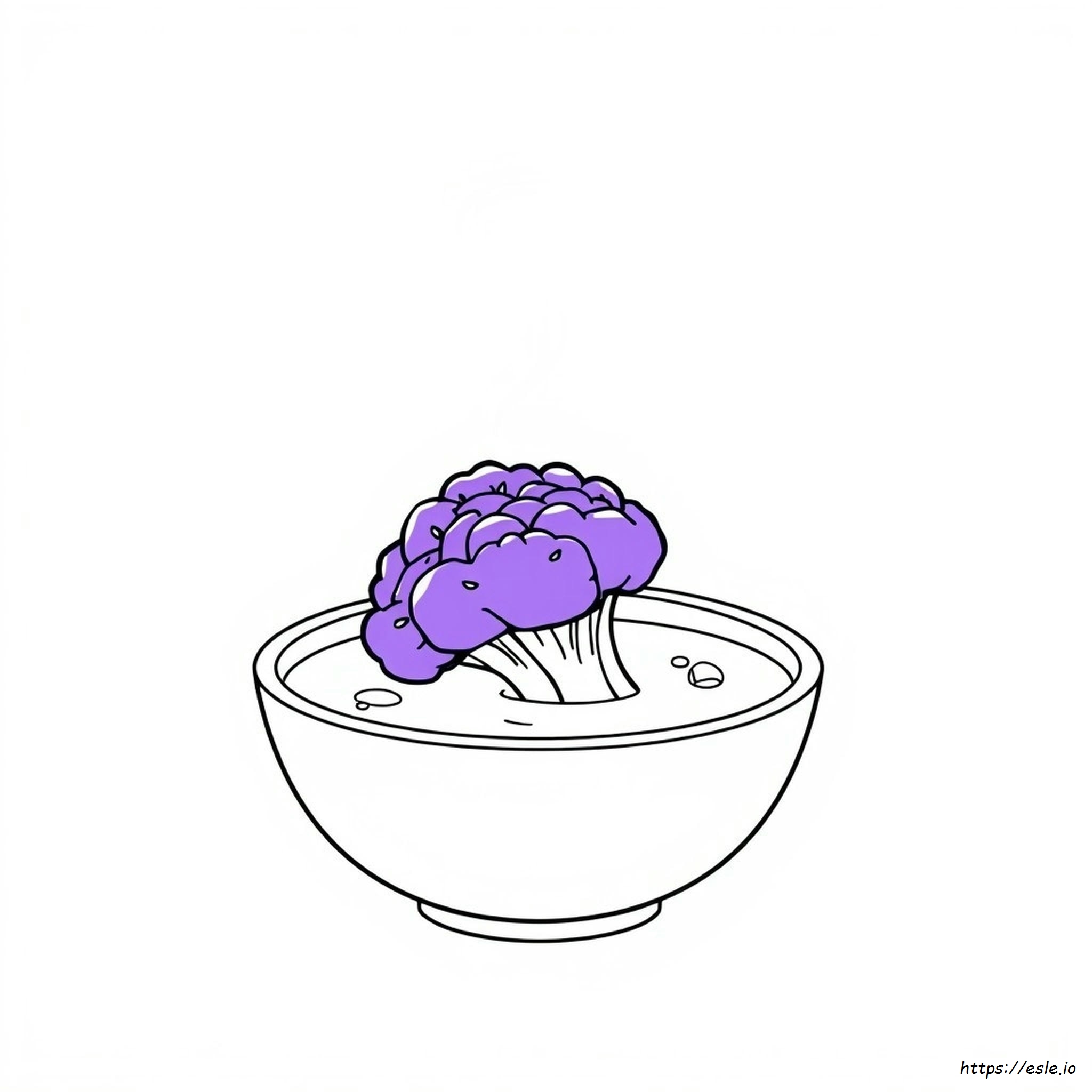 Purple Broccoli Coloring Page - Free Printable