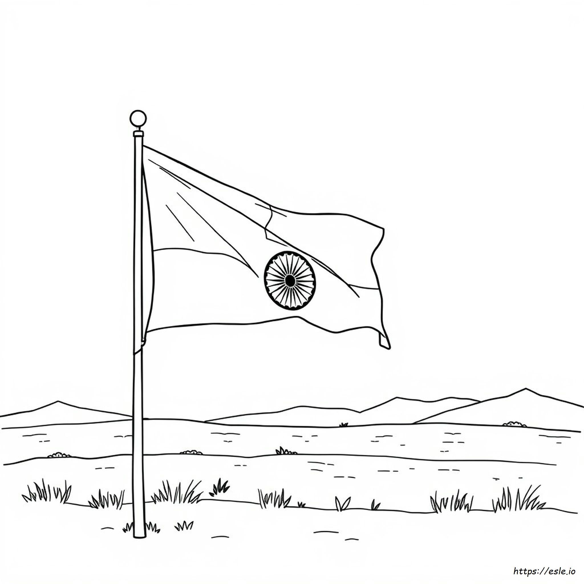 Indische Flagge Ausmalbild Zum Ausdrucken