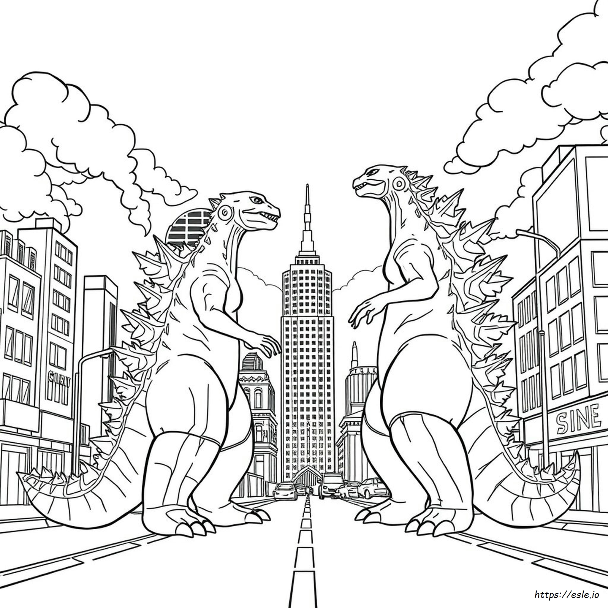 Godzilla Vs Shin Godzilla Coloring Pages