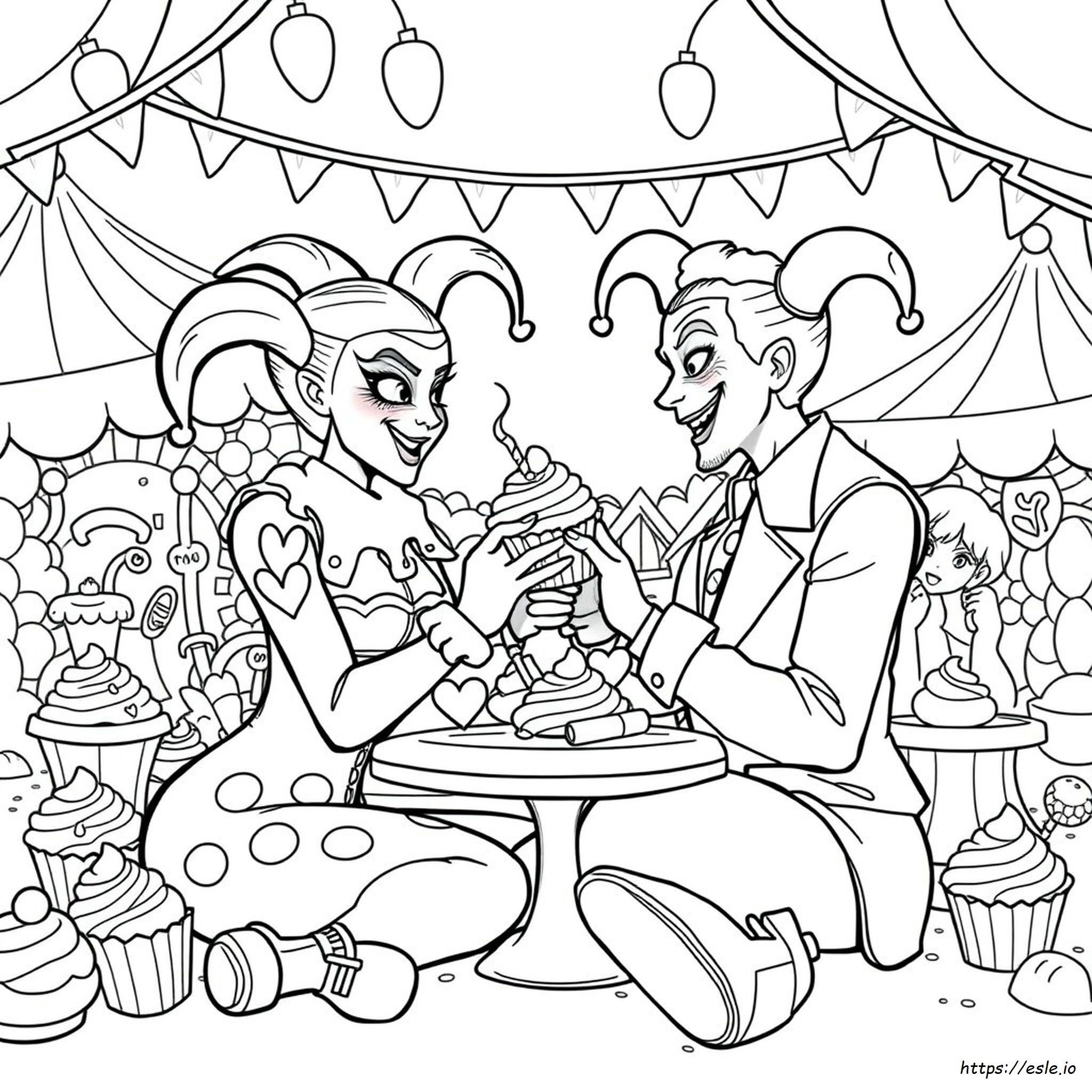 Mad Love Harley Quinn And Joker Coloring Pages