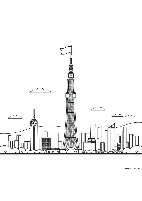 Coloriage Tour Cn