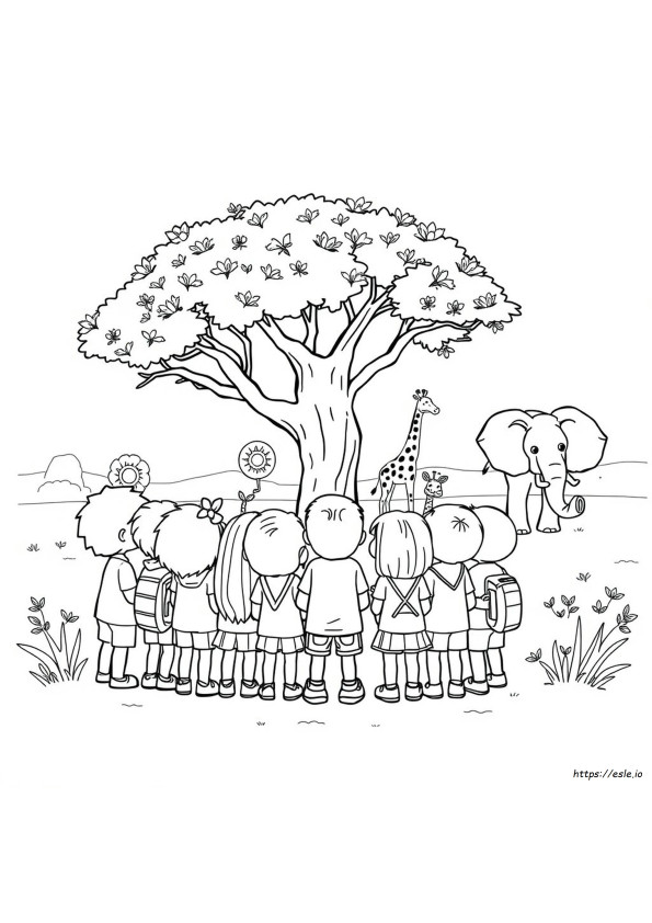 Kindergarten Wild Animals Colouring Pages