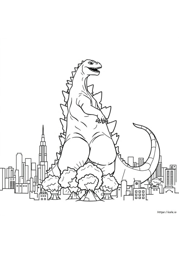 Coloring Pages Godzilla Desenho