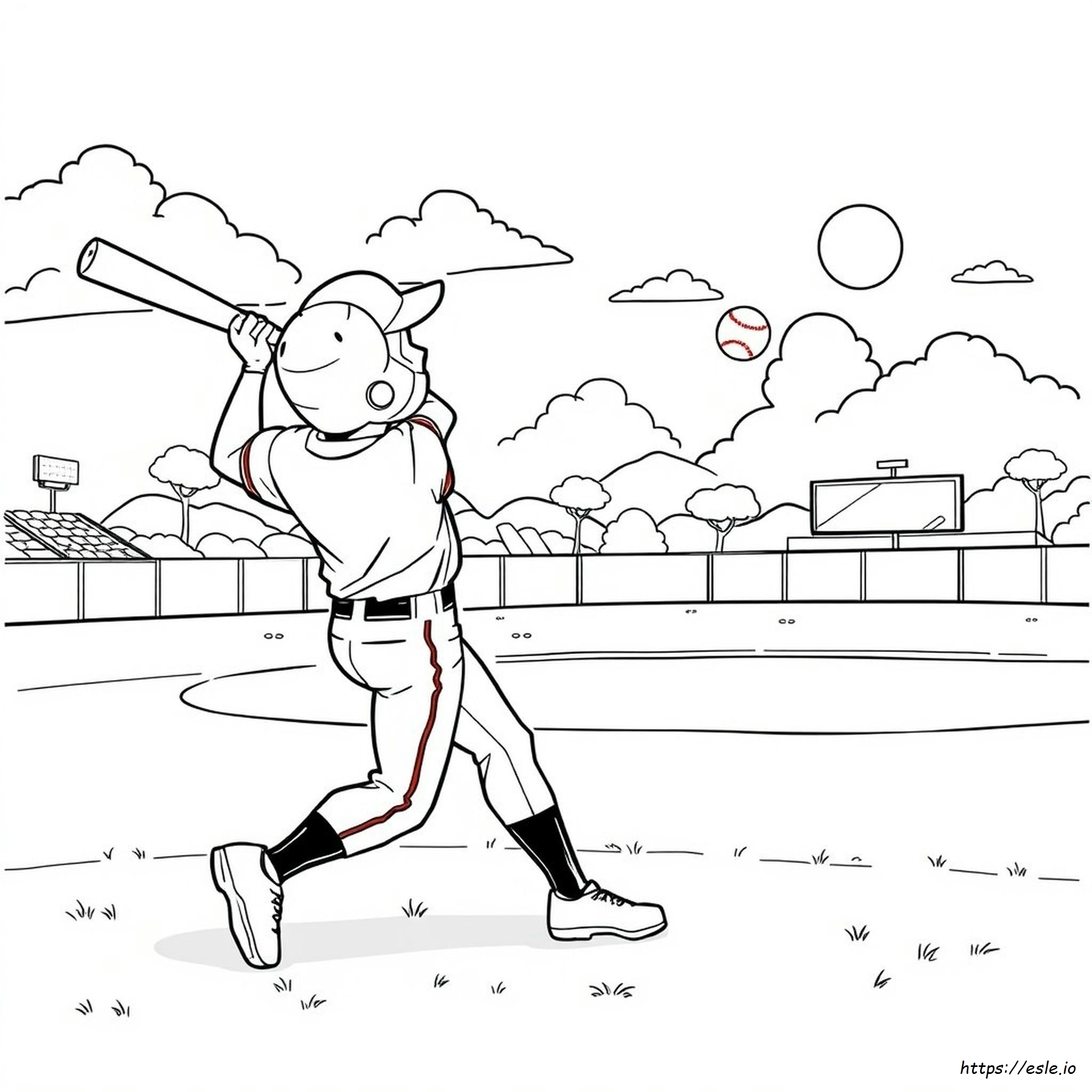Gambar Mewarnai Bisbol Giants