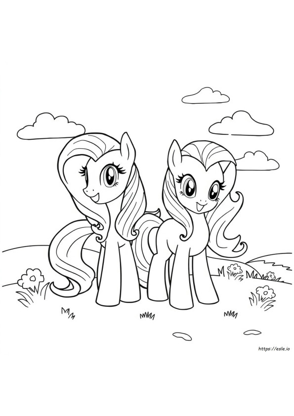 Meu Pequeno Pônei Para Colorir: Pinkie Pie E Rainbow Dash