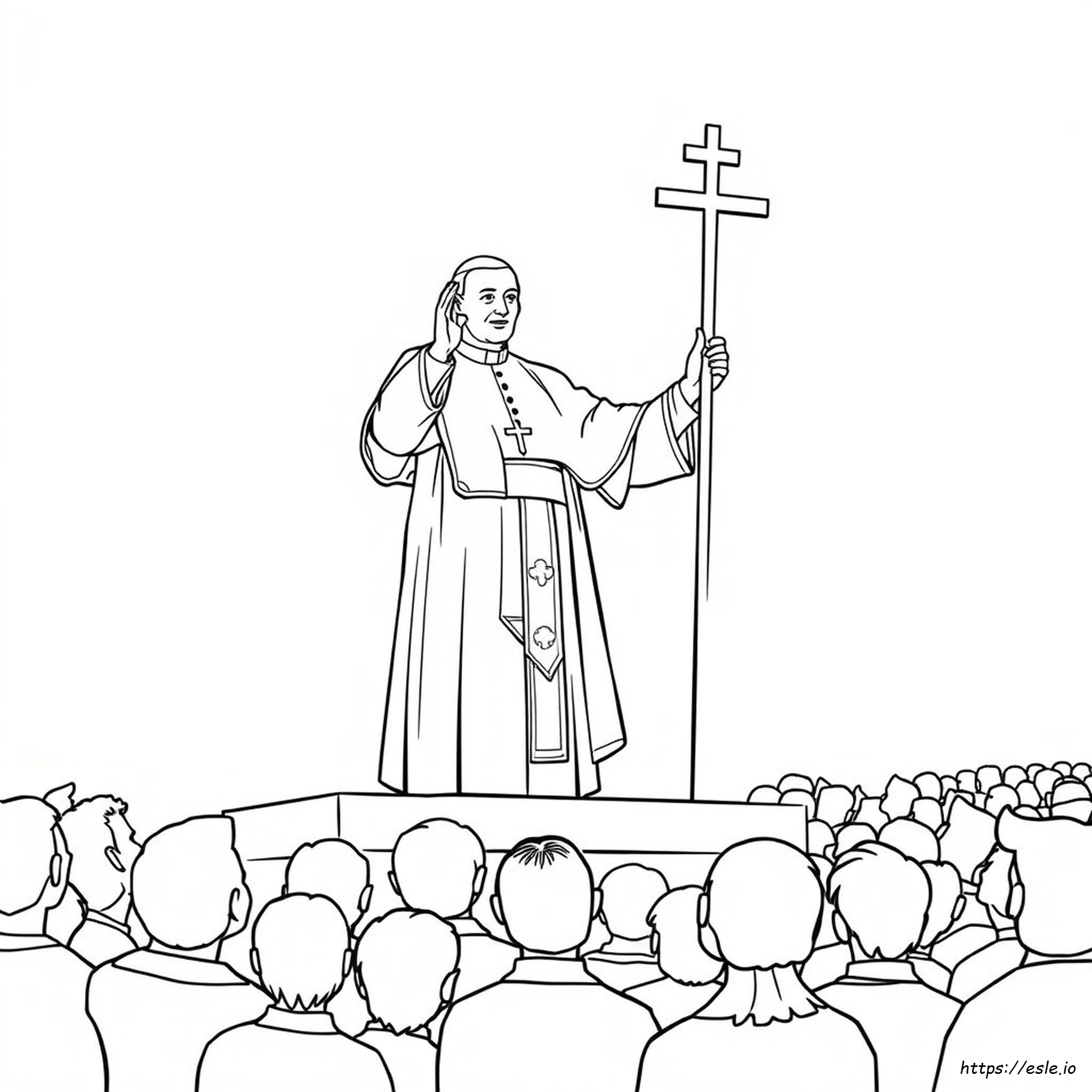 Pope John Paul Ii Coloring Page