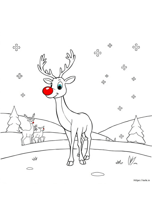 Rudolph, El Reno De La Nariz Roja, Dibujos Para Colorear