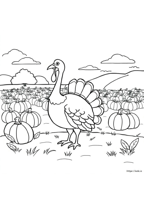 T For Turkey Coloring Page