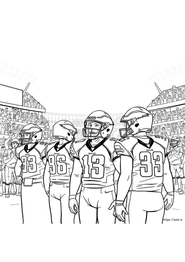 Eagles Football Team Coloring Pages