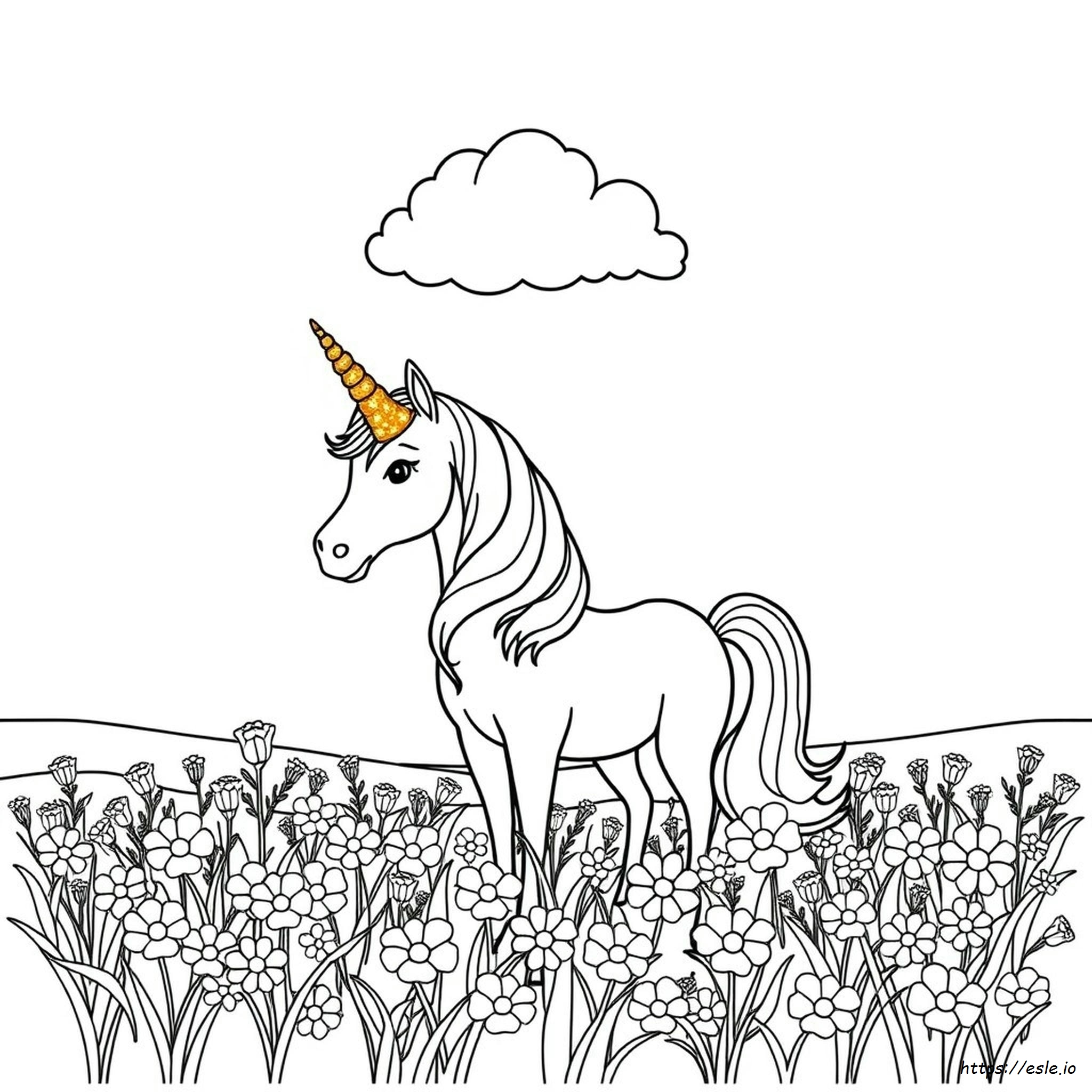 Unicorn Crown Coloring Page